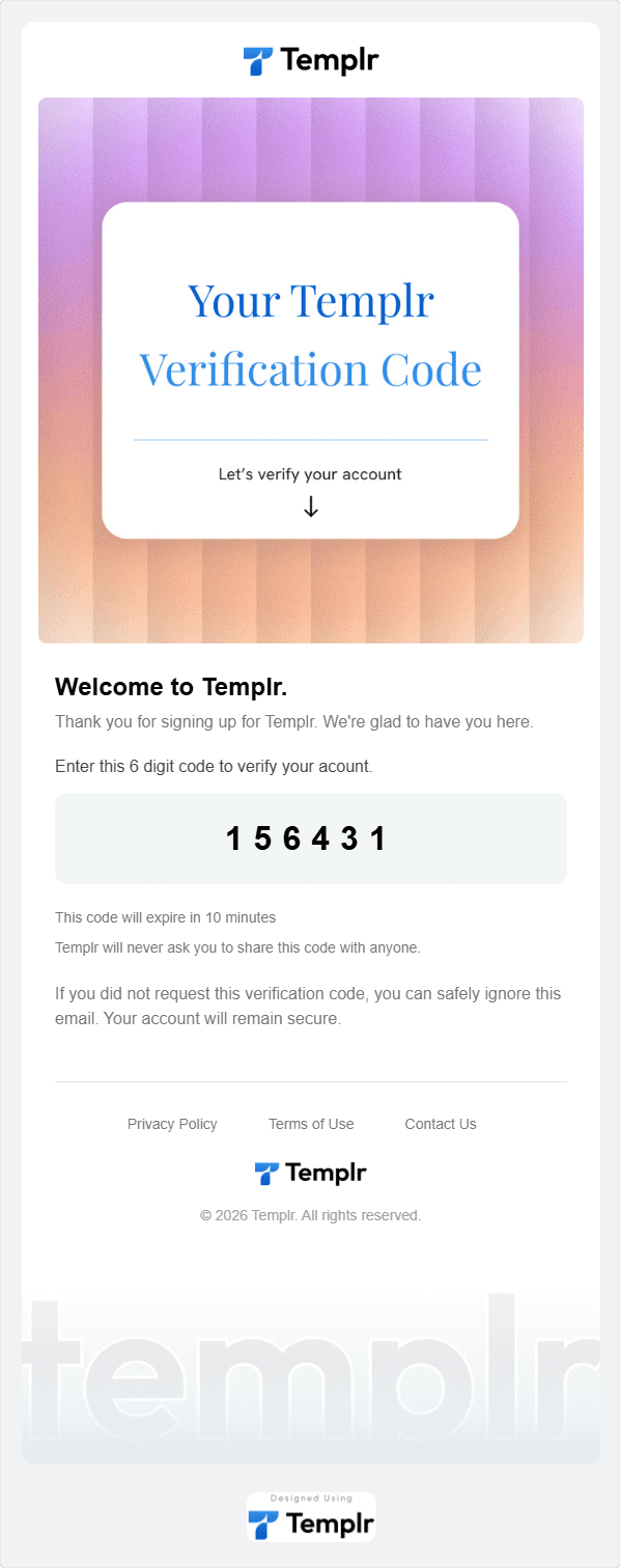 OTP Verification Email Template